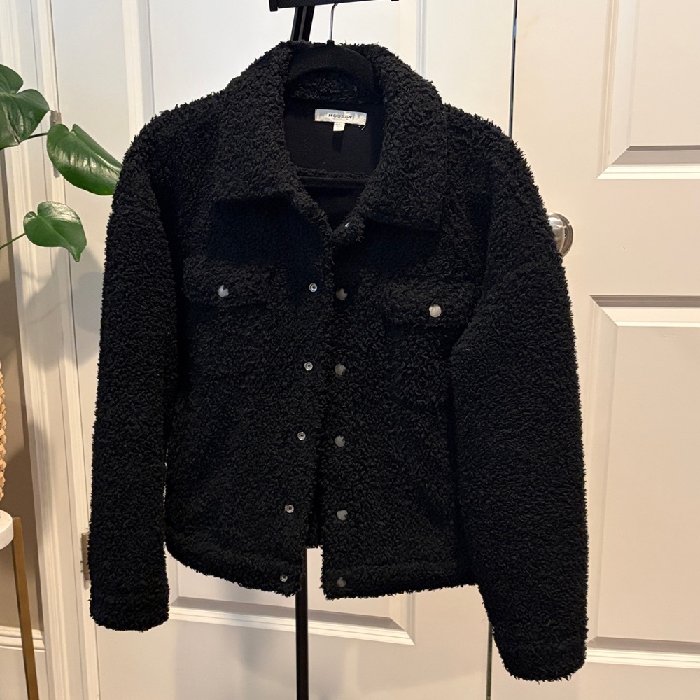 Moussy Black Sherpa Jacket